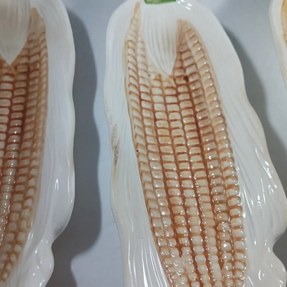 Vintage Corn On The Cob Ceramic Dishes (4pcs)